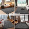 06 4x6 Ultra-Soft Plush-Shag Rug - Fluffy High-Pile for Bedroom & Kids’ Room