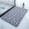 Flannel 3D embossed rugs cobblestone floor mat household bathroom mat 30''x20''