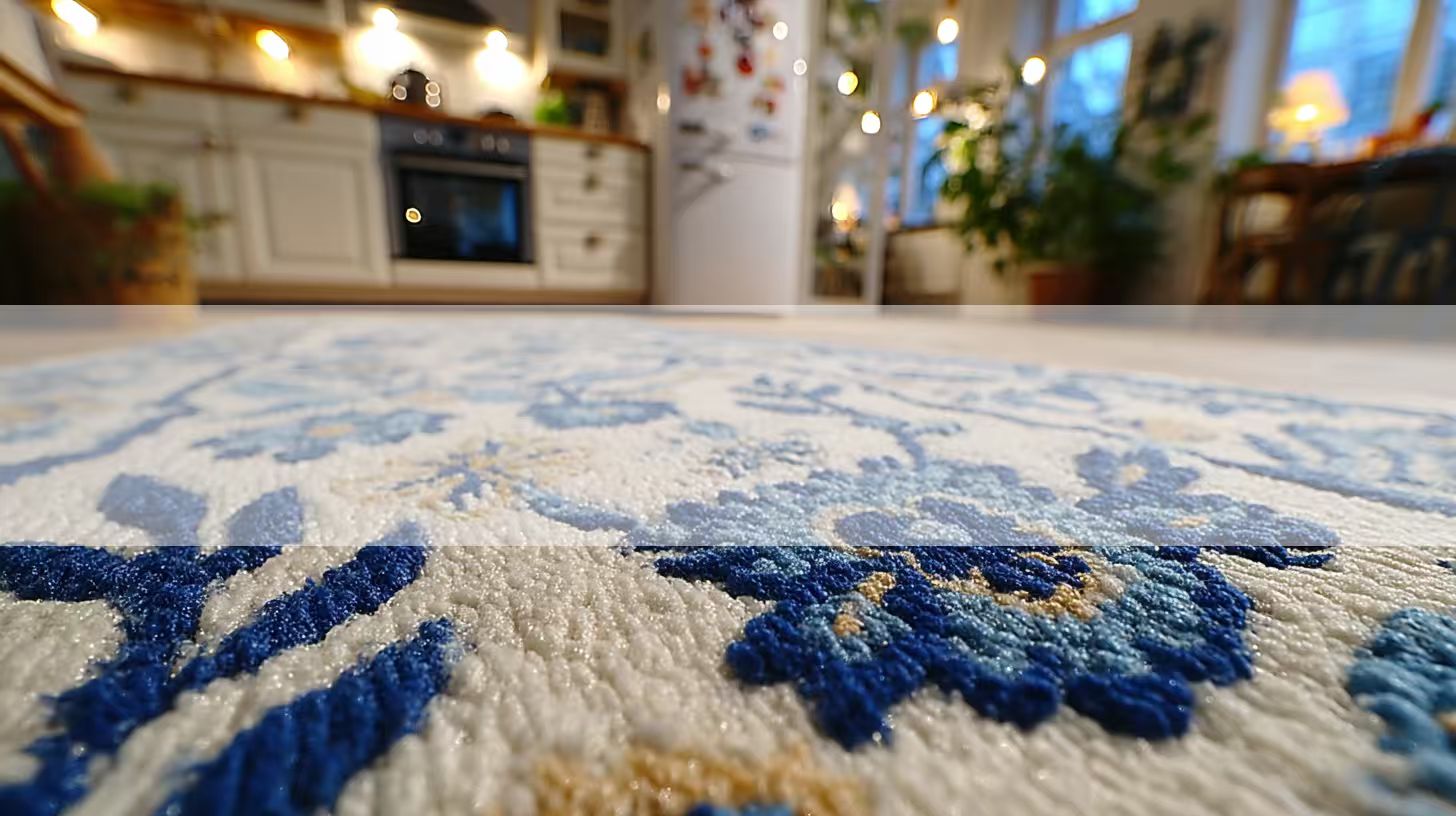 Premium Wool Silk Rug - Self-Cleaning Antibacterial Minimalist for Villa Living & Bedroom | RongHui