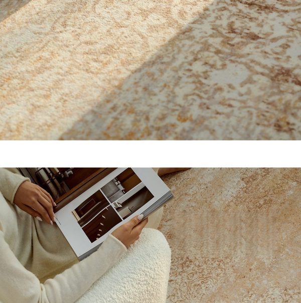 Large Area Vintage Rug - Waterproof, Wash-Free Wipeable for Living Room & Bedroom | RongHui