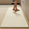 Ultra Thin Low Pile Mat 17''x27'' - Absorbent Non-Slip Grey Rubber for Bath & Kitchen