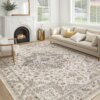主图-1 Vintage Persian Rug - Stain-Resistant & Easy Care for Living Room & Bedroom
