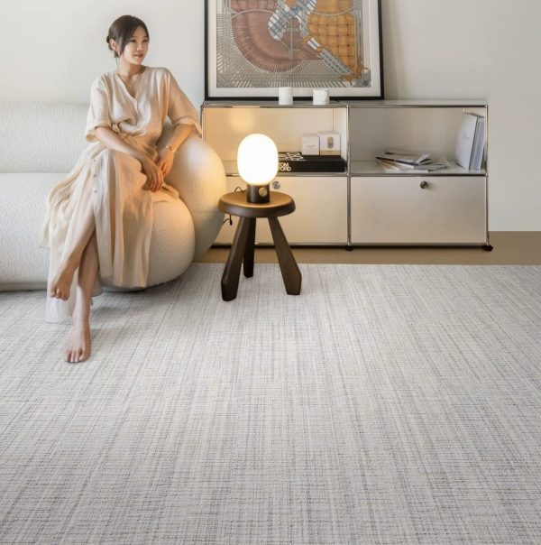 Premium Wool Silk Rug - Self-Cleaning Antibacterial Minimalist for Villa Living & Bedroom | RongHui