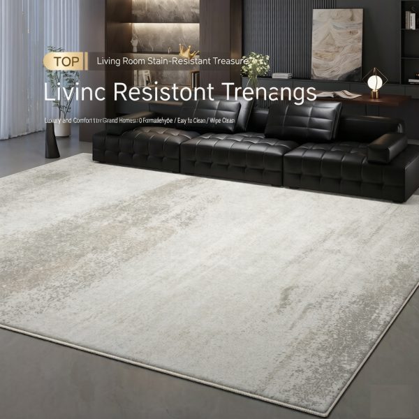 Living Room Soft Low Pile Non-Slip Indoor Floor Carpet Shed Resistant Stain Resistant Rugs for Bedroom Kitchen Dining Room Table Nursery Home Office